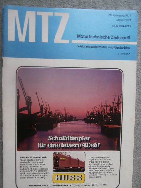 Motortechnische Zeitschrift 1/1978 Yanmar Diesel,Stork Werkspoor Dieselmotorn für Ro/Ro-Schiff