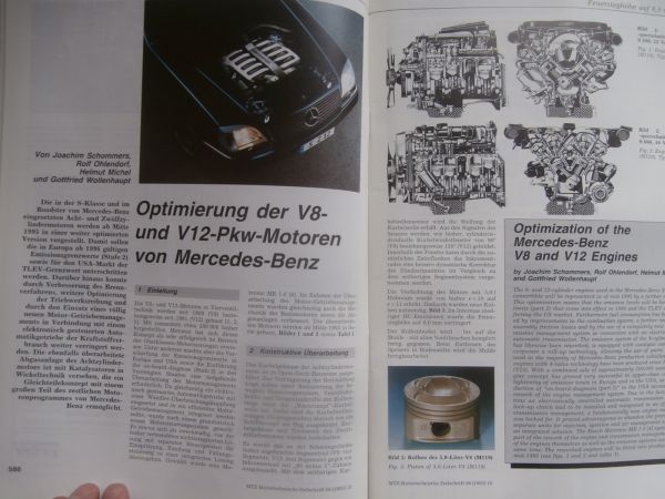 Motortechnische Zeitschrift 10/1995 Mercedes Benz V8 V12 Motoren S420 S500 S600,Saugdieselmotor für Laguna,