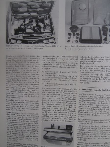 Motortechnische Zeitschrift 5/1984 5 Jahre Erfahrungen mit hochverdichteten Porsche Motoren,Ansauggeräuschdämpfer für 524td E28