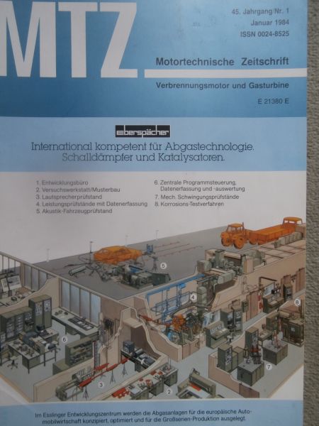 Motortechnische Zeitschrift 1/1984 Jaguar AJ6 Motorenfamilie,