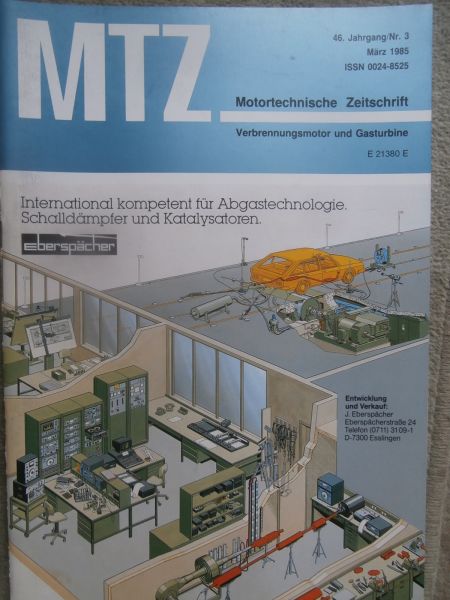Motortechnische Zeitschrift 3/1985 VW T3 Transporter Turbodieselmotor,VW 16V Motoren,