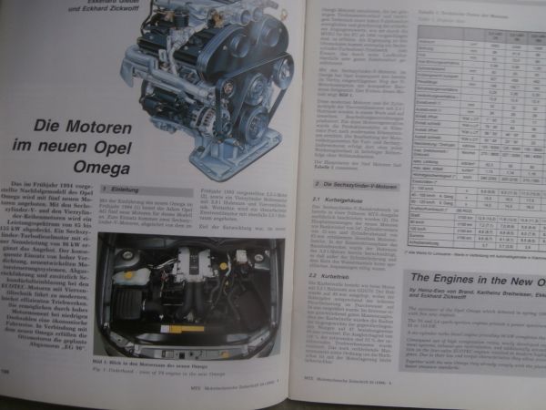 Motortechnische Zeitschrift 4/1994 Motoren für den Opel Omega B,Steuerung der Abagasrückführung