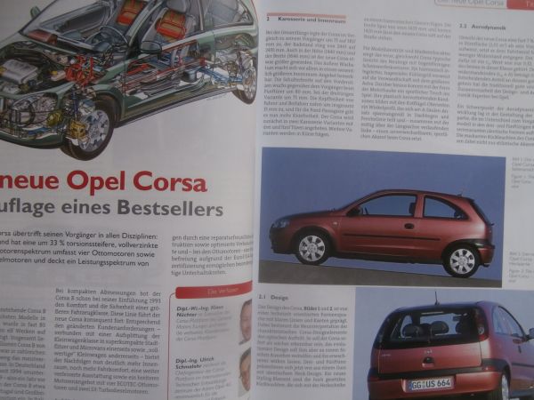 Automobiltechnische Zeitschrift 12/2000 Opel Corsa C,Porsche 911 turbo Teil2