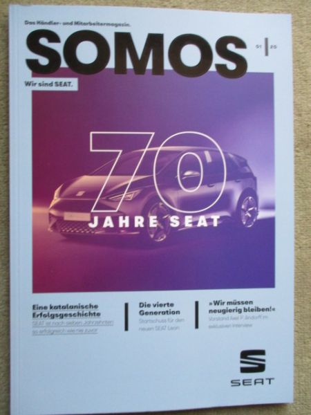 Seat Somos +Cupra 1/2020 Mitarbeitermagazin +70 Jahre Seat,neue Leon