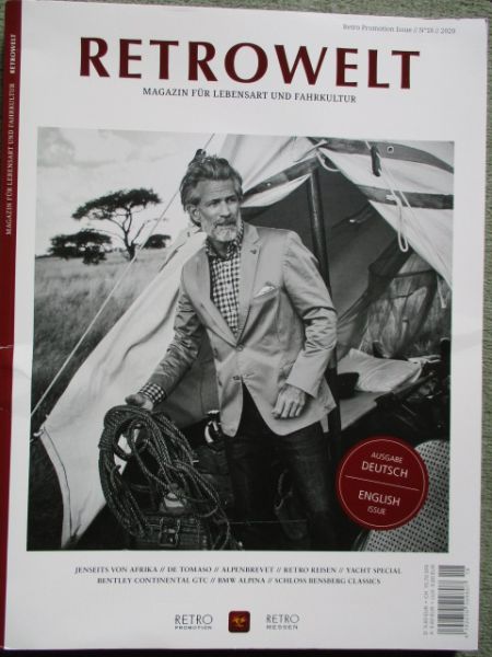 Retrowelt Nr.18 2020 Magazin für Lebensart und Fahrkultur De Tomaso,BMW Alpina +E21,Bentley Continental GTC