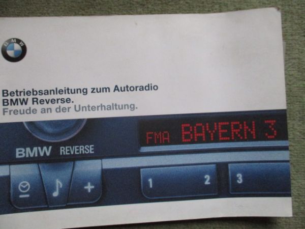 BMW Reverse Anleitung September 1999