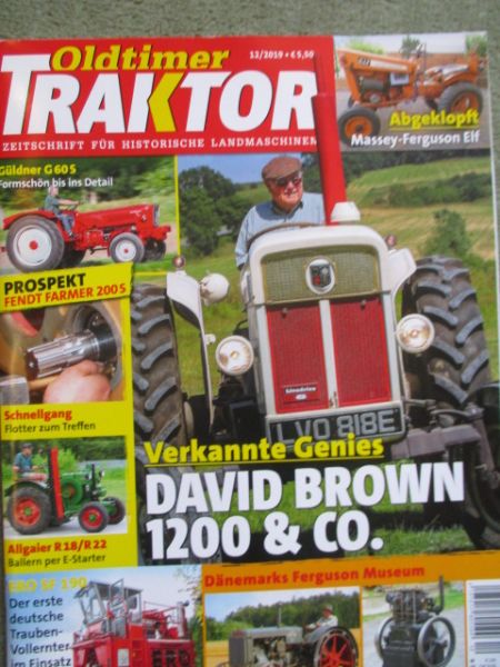 Oldtimer Traktor 12/2019 Allgaier R18 R22,Fendt Farmer 200S, Massey-Ferguson Elf,Güldner G60S,David Brown 770,
