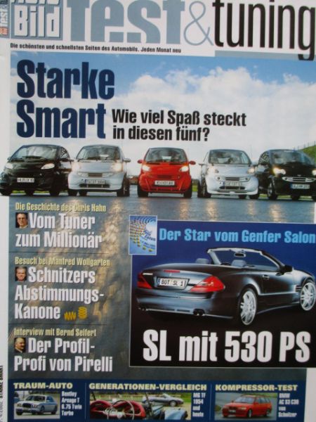 Auto Bild test & tuning 4/2002 Seat Léon Cupr R, Lorinser CL K50, Hörmann Alfa 147JTD,Hamann BMW Z8,Hirsch Saab 9-5