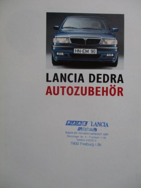 Lancia Dedra Autozubehör Prospekt März 1990