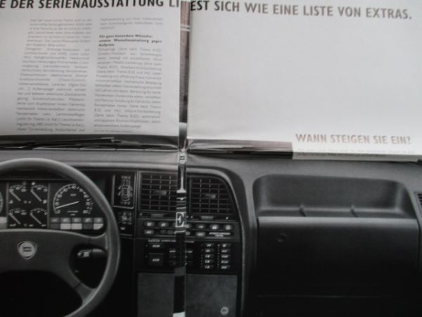 Lancia Thema +V6 +8.32 +Station Wagon +turbo kat April 1989 A3 Format Katalog