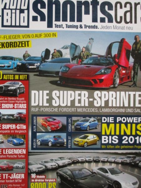 Auto Bild sportscars 1/2007 Murcielago vs. Saleen S7 vs.SLR vs. Ruf Rt12,Wimmer vs. MTM, Murcielago LP640 Roadster,