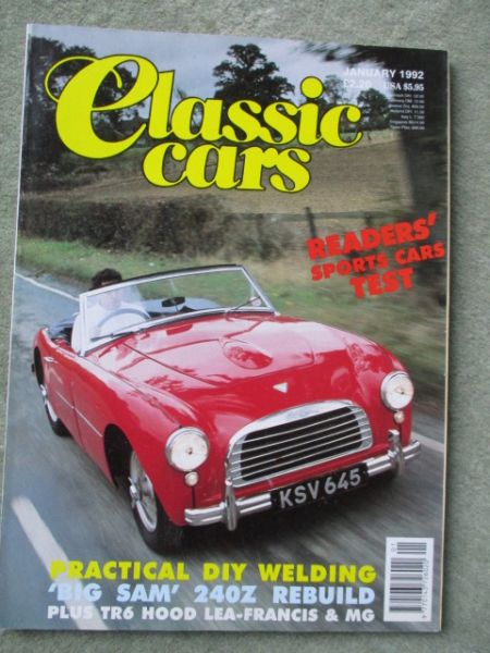 Thoroughbred & Classic Cars 1/1992 Datsun 240Z, TR6,Rover 800,