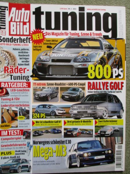 Auto Bild tuning 1/2011 Golf R von Hohenster vs. MTB vs. BTS und Rothe Motorsport,Abt A1 vs. MS Design Fiesta,