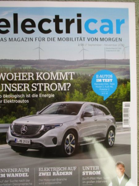 electricar 2/2020 Mercedes Benz EQC,Tesla Model 3, Audi A6 50TFSI E, Polestar 2, Renault Zoe,Seat Mii,Mini Cooper SE,