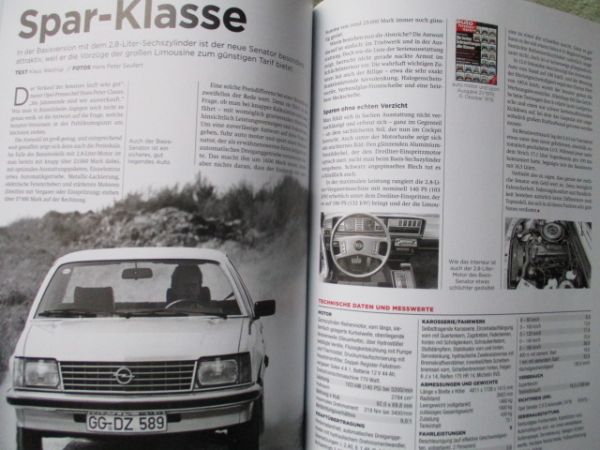 auto motor und sport Edition 120 Jahre Opel Automobil Rekord A,Kadett B Rallye,GT 1900,Rekord C