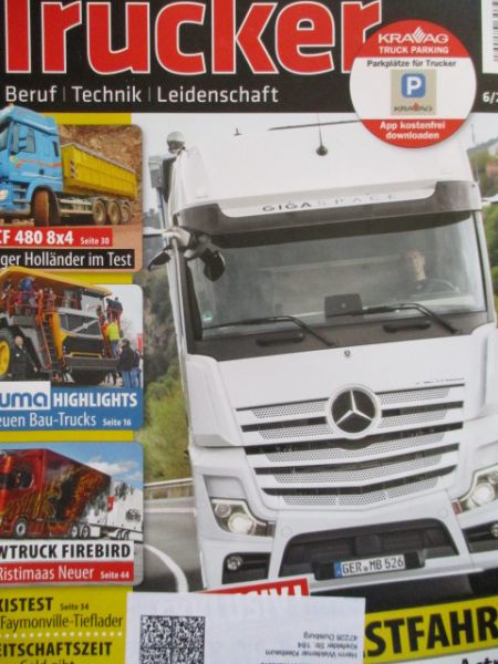 Trucker 6/2019 DAF CF480 FAW 8x4,Mercdes Arocs 2663 LS 6x4,Mercedes Benz SK,