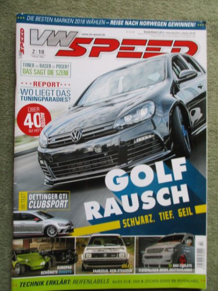 VW Speed 2/2018 Typ3,T5,Golf3 und Golf2,