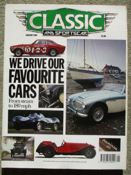 Classic & Sports Car 1/1991 Ferrari 250MM,Jaguar D-Type,Alfa Romeo 8C,Austin Healey 3000Mk1,Lancia Flaminia Coupé