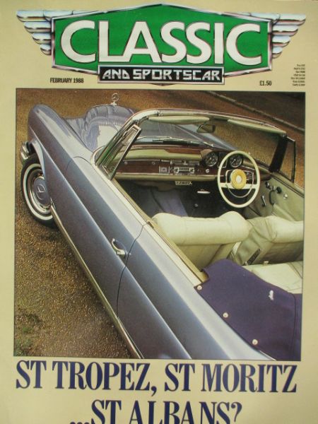 Classic & Sports Car 2/1988 Cooper T53, Mercedes Benz 220SEb Coupé Cabriolet 280SE 3.5,Corvette SS,Frazer Nash