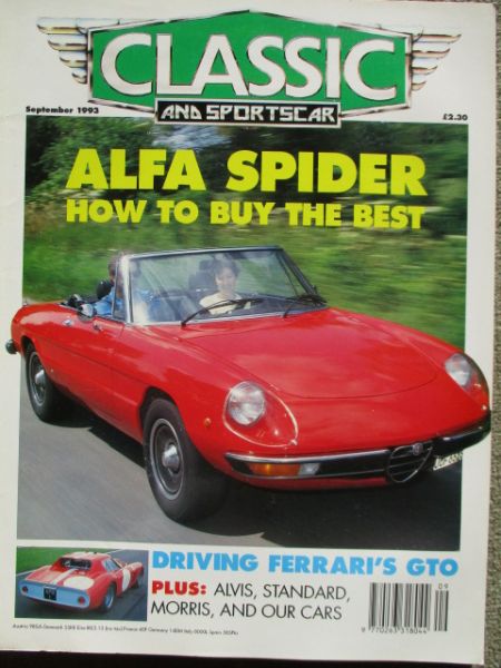 Classic & Sports Car 9/1993 Alfa Spider,Alvis TA/TC21,Ferguson 4WD,Ferrari GTO,Alfa 2600,Daimler Majestic Major,Datsun 240Z