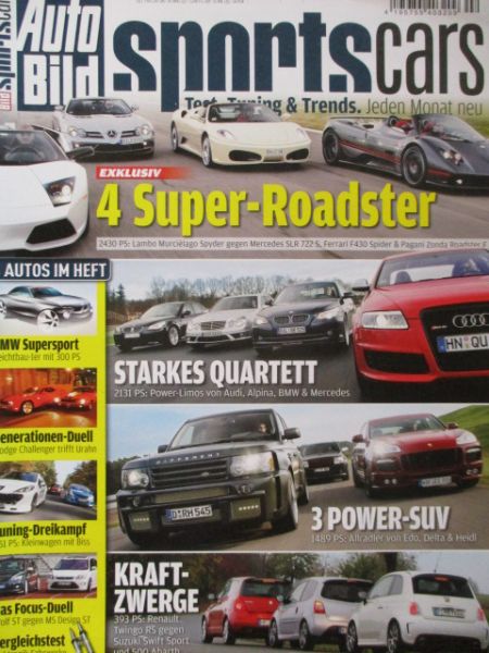 Auto Bild sportscars 2/2009 Cargrapic V8 Vantage,Aston Martin Rapide,Alpina B5 S E60 vs. RS6 vs. M5 und E63 AMG,Focus ST