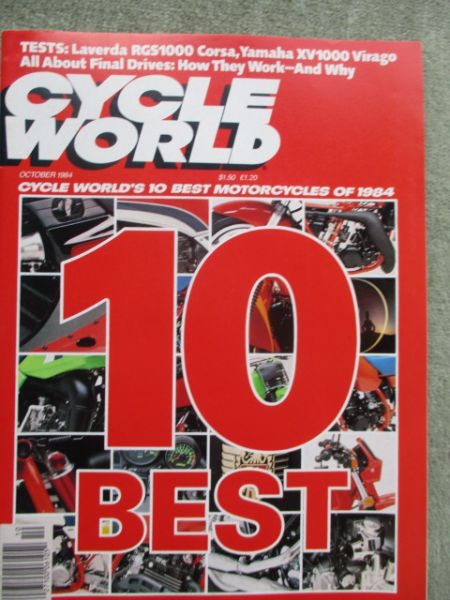 Cycle World October 1984 Laverda RGS 1000 Corsa,Yamaha XV 1000 Virago,