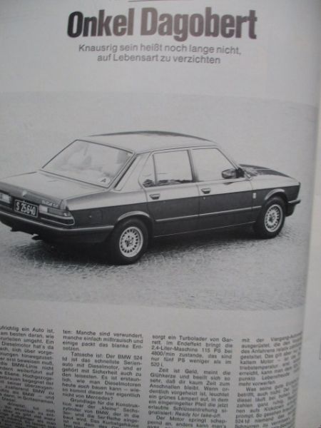 auto revue 2/1984 BMW 524td E28,Fiat Panda 4x4,Suzuki  SJ 410 LX, Renault Fuego Turbo,Rover 3500 Vitesse,BMW Baur 320i TC E30 Cabrio