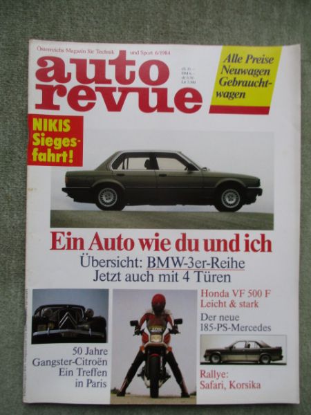 auto revue 6/1984 Mercedes Benz 190E 2.3-16V W201,Lancia Delta HF,Honda Civic Shuttle,Mazda RX-7,BMW 3er Reihe E30 4-türer