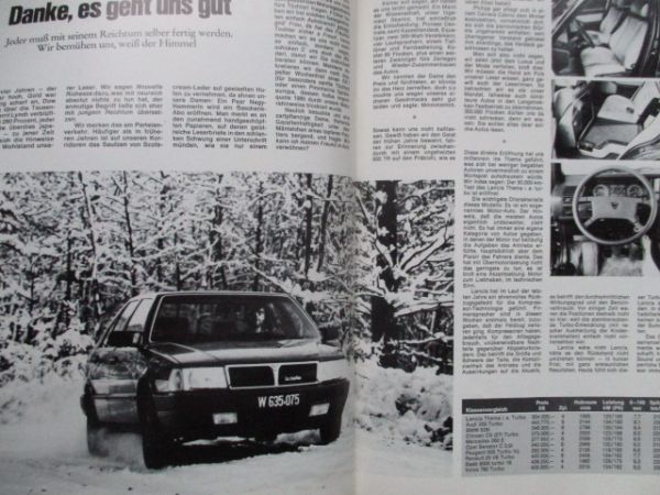 auto revue 1/1986 Mazda RX-7,Fiat Croma, Suzuki SJ413,Renault 25 turbo,Cadillac DeVille,Dauertest Lancia Thema Turbo