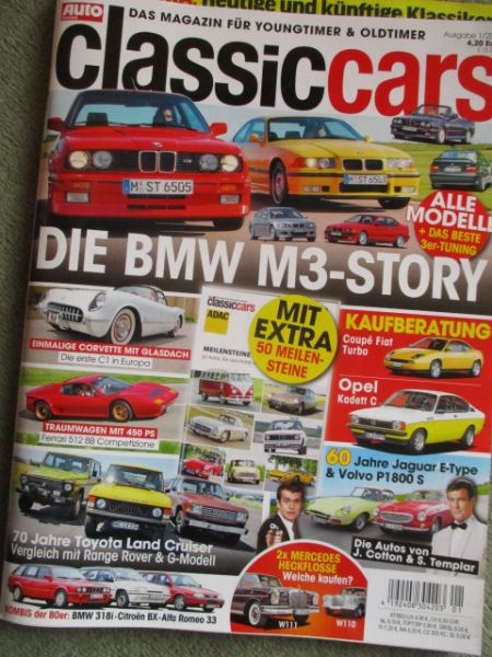 auto zeitung classic cars 1/2021 BMW M3 Story +E30 E36 +M3 CSL E46,Alpina,Ferrari 512 BB Competitzione,Corvette C1