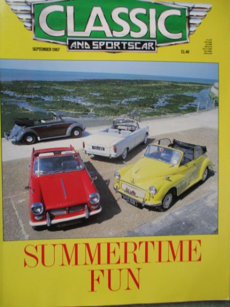 Classic and sportscar 9/1987 Maserati A6G 2000,Daimler SP250,Lancia Rallye,Bentley 8-Litre