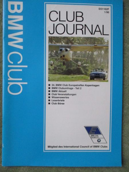BMW Club Journal 2/1995 Super Tourenwagen Cup STW 3er Reihe E36