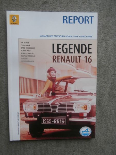 Renault Report 2/2008 Legende R16 großer Bericht
