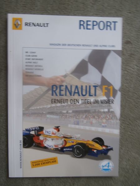 Renault Report 1/2007 erneut den Titel der Formel 1 im Visier,4CV Story,