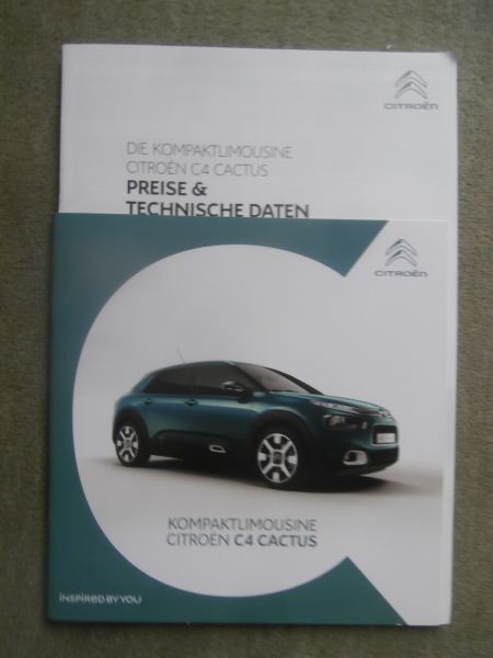 Citroen C4 Cactus Katalog 11/2018 PureTech 110 130 HDI 100 120 +Preisliste 2019