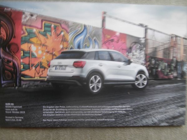 Audi Q2 SQ2 Preisliste (Typ GA) Preisliste Oktober 2019
