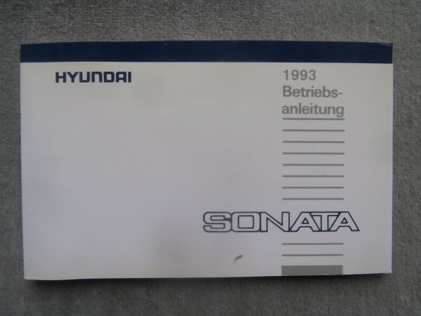 Hyundai Sonata 1993 Betriebsanleitung Deutsch MPI DOHC +V6