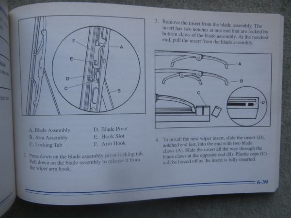 Chevrolet blazer Owners Manual Handbuch Englisch +Serviceheft 1996