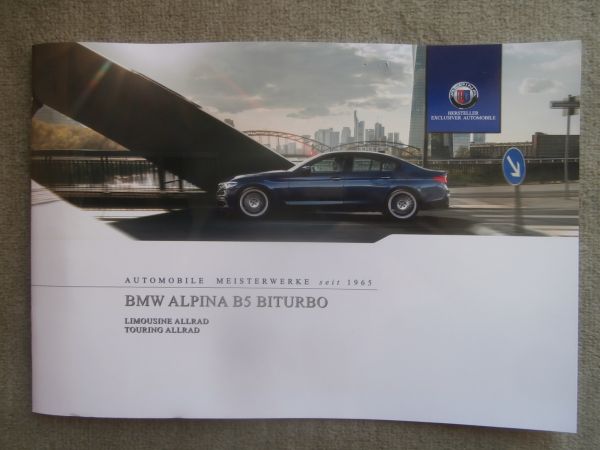 BMW Alpina B5 Biturbo Limousine +Touring Allrad G30 G31 September 2018