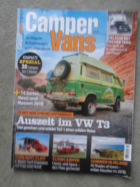 Camper Vans 2/2019 VW T3 syncro,Tischer X-Klasse,Sunlight Cliff 600,Vanufaktur Classic und Space,