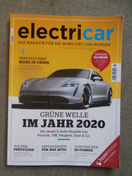 electricar Nr.2 12/2019 Mitsubishi Outlander,Peugeot e-208,Kia E-Soul,Sono Sion,Mercedes EQC400,