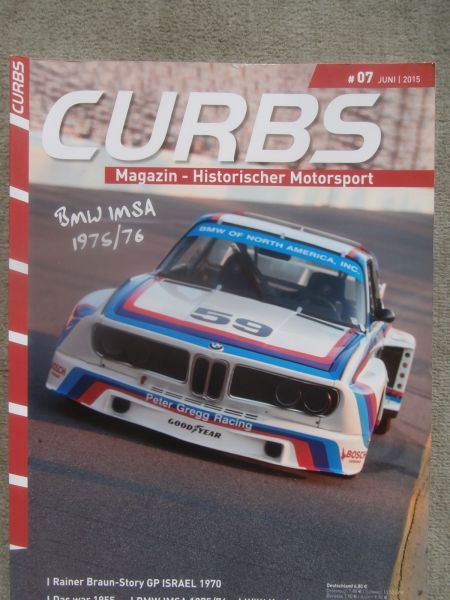 CURBS Historischer Motorsport Nr.7 Juni 2015 BMW IMSA 1975/6,Mercedes 300SLR,