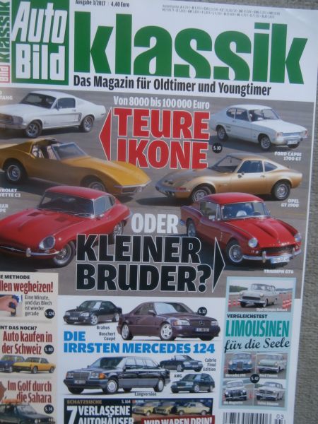 Auto Bild klassik 3/2017 Ford Mustang vs. Corvette C3 v. E-Type 4.2 vs. Triumph GT6,
