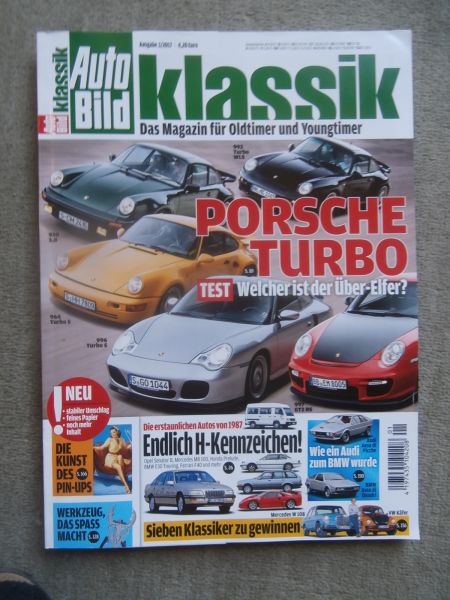 Auto Bild klassik 1/2017 Porsche 993 Turbo WLS vs. 930 3.0 vs. 964 Turbo S vs. 996 vs.997 GT2 RS
