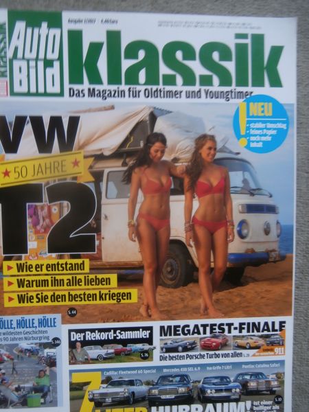 Auto Bild klassik 2/2017 Cadillac Fleetwood 60 Special vs. 450SEL 6.9 W116 vs. Iso Grifo 7L vs. Catalina Safari,50 Jahre VW T2