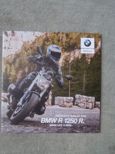 BMW R 1250 R Preisliste August 2019 +Exclusive +HP +Option 719