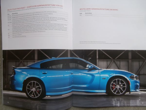 Dodge Charger AEC 2016 +R/T Scat Pack SRT392 +SRT Hellcat Katalog Deutschland