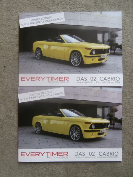 Everytimer Automobile Das 02 Cabrio Basis 135i E88 +Preisliste