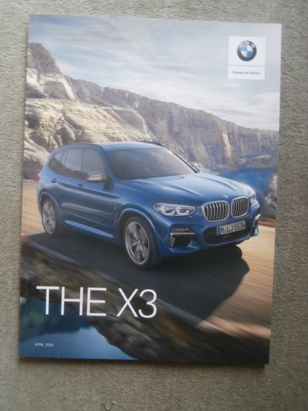 BMW X3 G01 xDrive30e xDrive20i 30i 20d 30d +M Sport +Preisliste April 2020