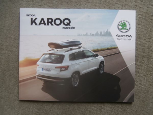 Skoda Karoq Zubehör Katalog Dezember 2019 Sport und Design, Felgen,Infotainmetn Komfort Sicherheit Transport